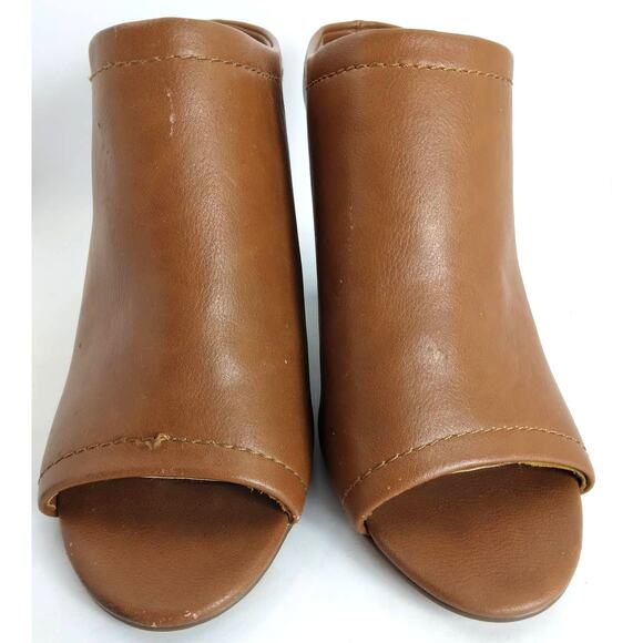 Mossimo brown open toe chunky 4" heels size 8.5 - Picture 4 of 8